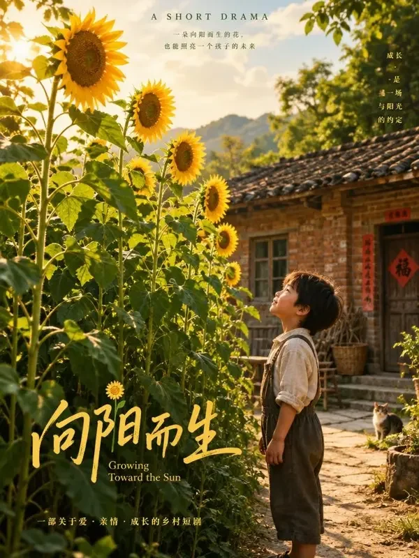 《老屋门前的向日葵》- 果冻传媒官网亲情治愈短剧封面 《老屋门前的向日葵》- 果冻传媒官网亲情治愈短剧封面