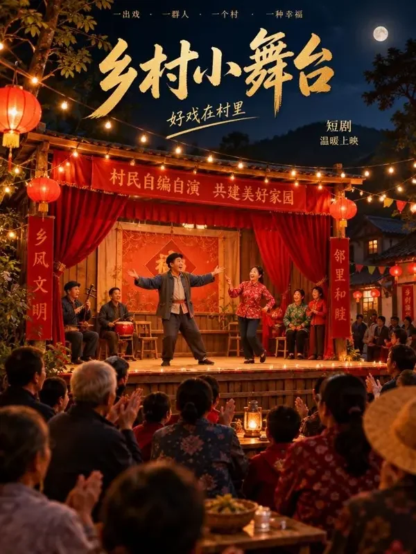《村晚大舞台》- 果冻传媒官网生活喜剧短剧封面 《村晚大舞台》- 果冻传媒官网生活喜剧短剧封面